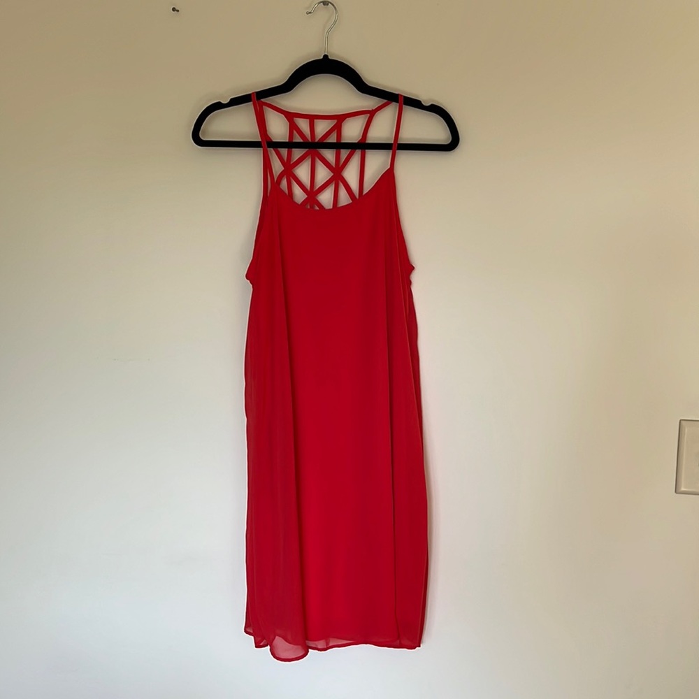Red Dress with Back Detail